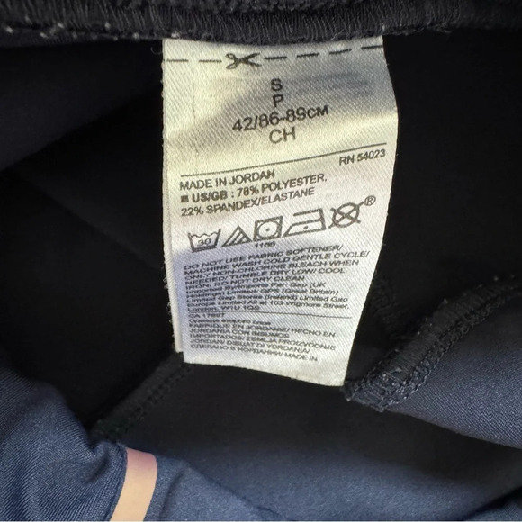 Banana Republic leggings Navy Blue Cropped Gold Straps Small - Picture 5 of 6